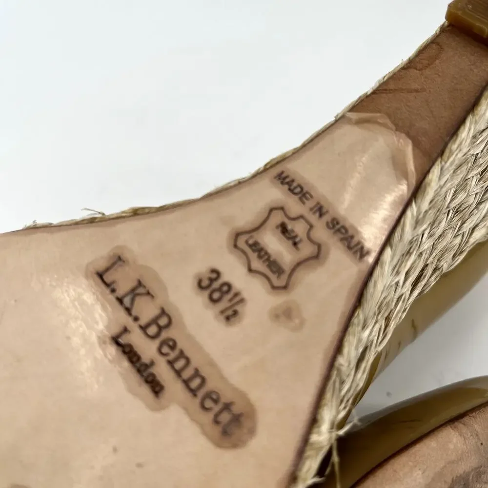 L.K. Bennett Maddox Patent Leather Espadrille Wedges